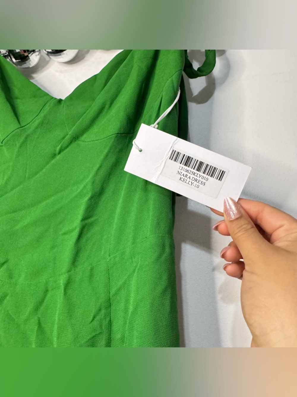 Reformation niara dress kelly green NEW - Picture 6 of 11